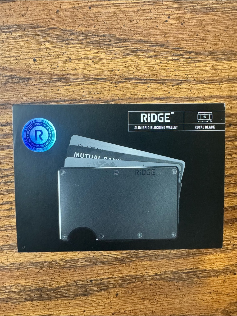 Ridge Slim RFID Blocking Wallet Money Clip - Black - Picture 2 of 7
